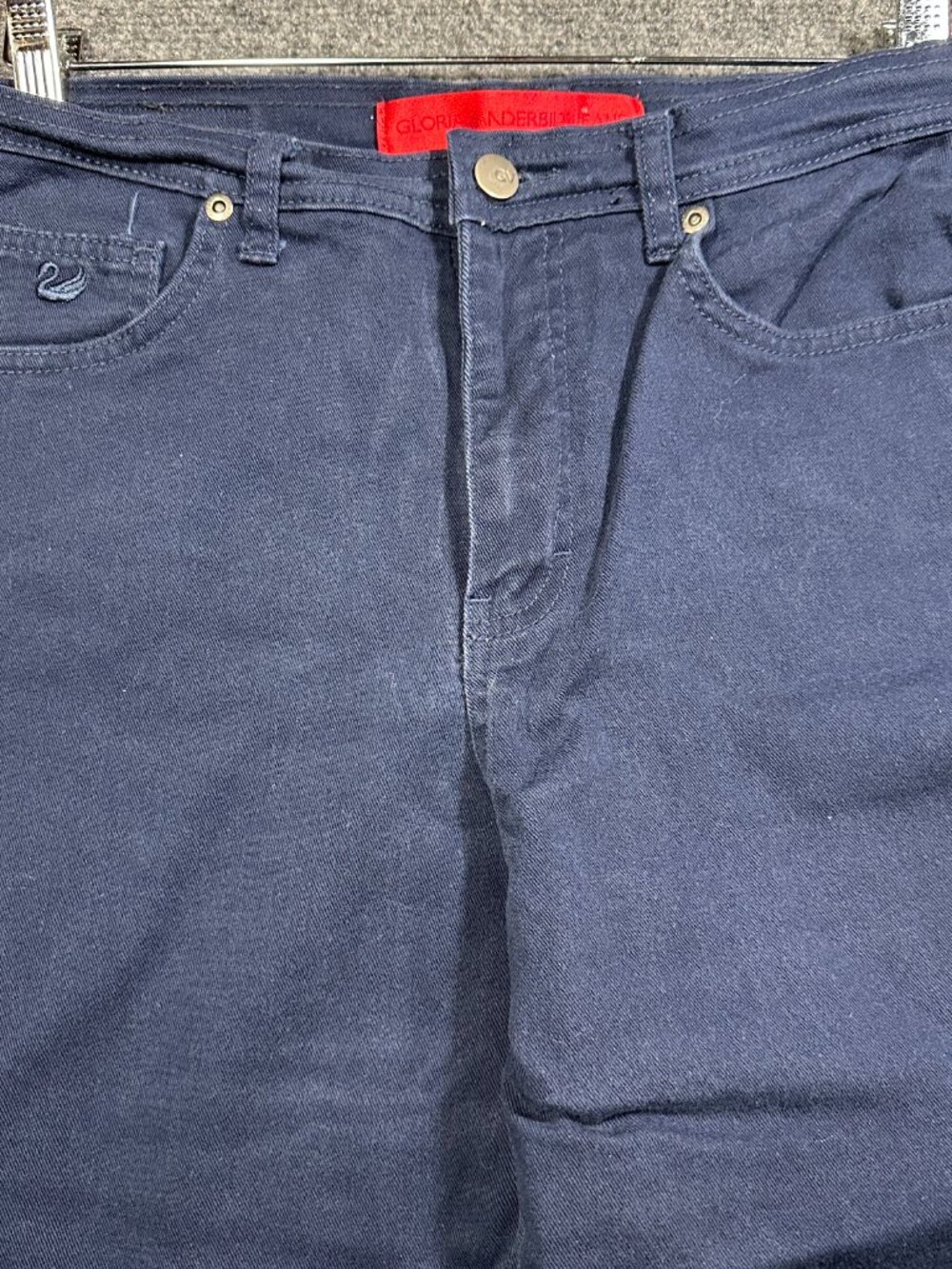 Gloria Vanderbilt Jeans Womens 10 Petite Ankle Straight Blue Cotton Stretch - Picture 3 of 11